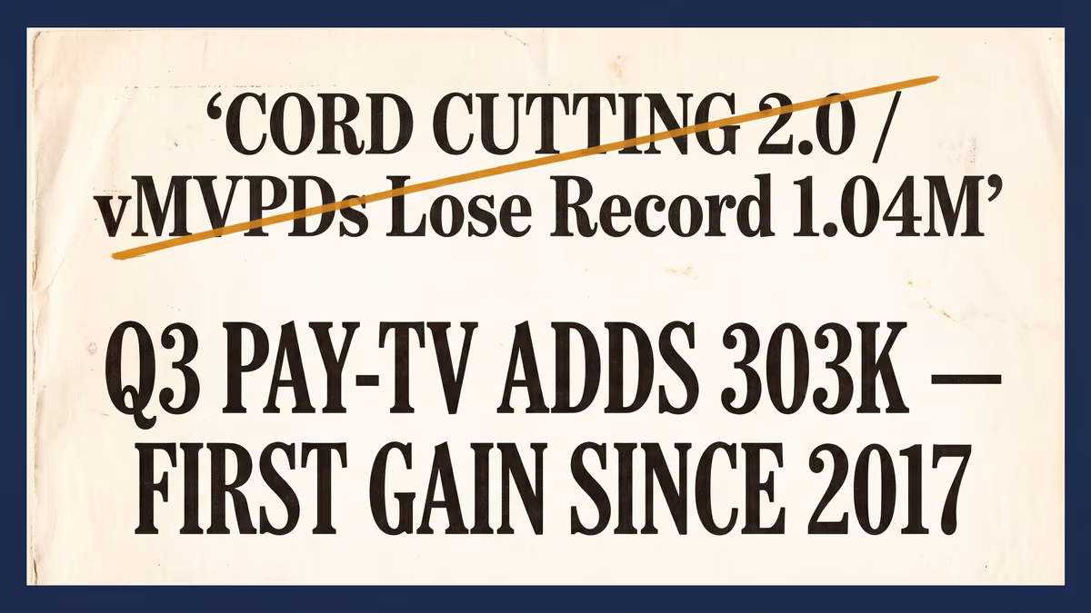 Editorial line-chart illustration on warm ivory paper inside a deep editorial-navy frame: a steep downward curve in warm amber flattens out on the right end and lifts slightly, with a faint dotted continuation marking the still-pending next datapoint, against minimal Q1-through-Q1 quarterly tick marks.