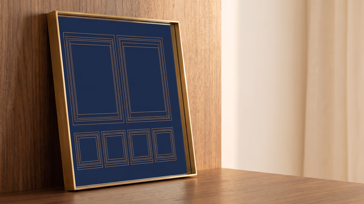 Four small walled-garden enclosures rendered in editorial navy and amber against warm ivory, arranged around a single larger garden, evoking the structural mirroring of independent ad-tech stacks against the platforms they pitch against.